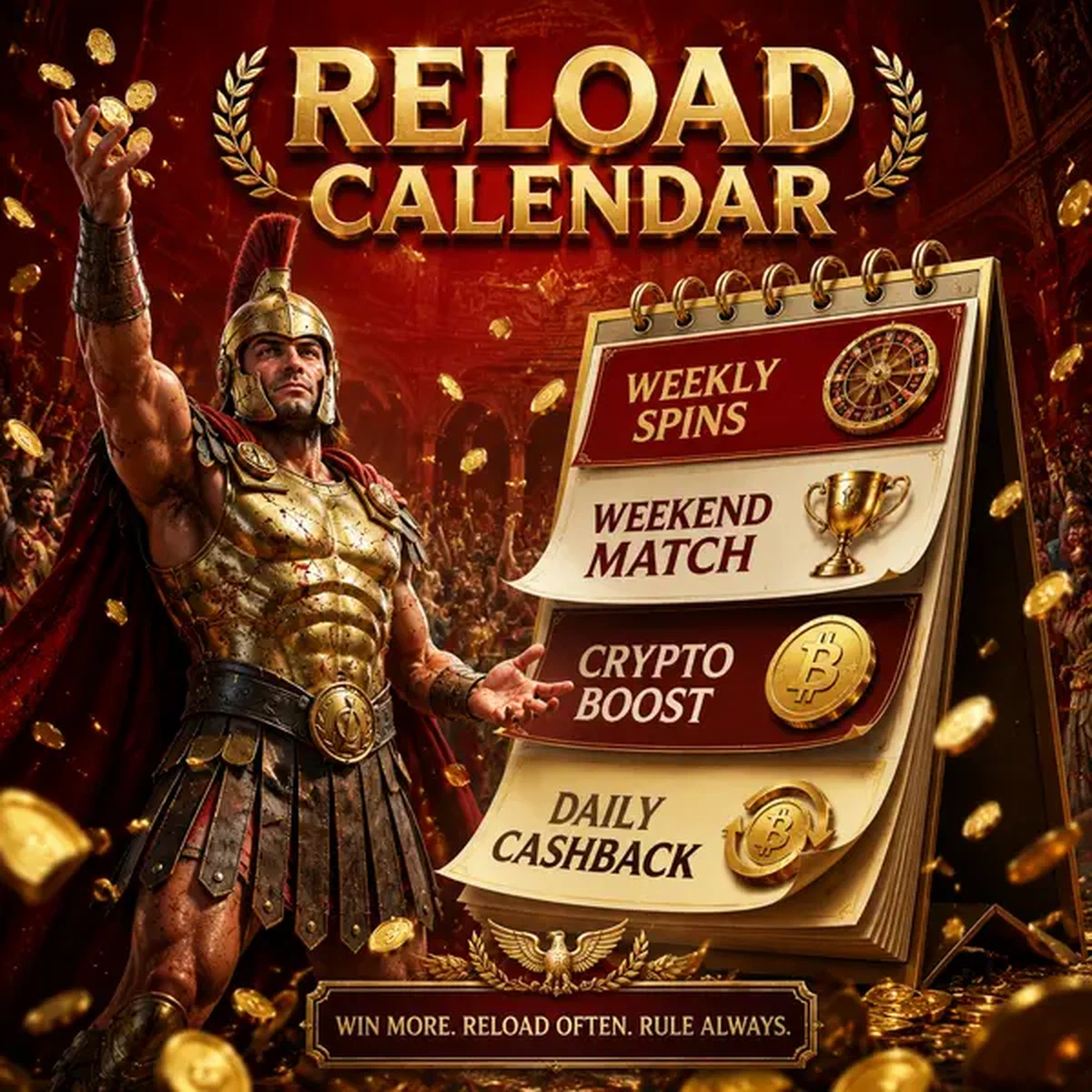 Jugador celebrando promociones de recarga semanal en el portal de juego Calendario de Recarga Semanal y de Fin de Semana